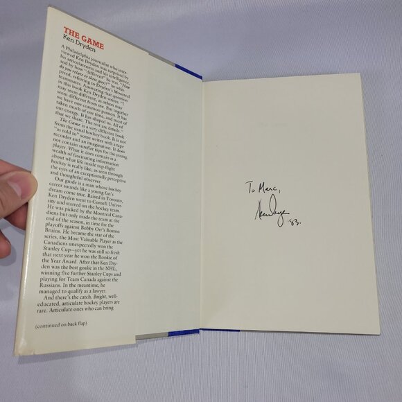 Ken Dryden The Game NHL Hockey Book SIGNED Montreal Canadiens Goalie Biography - Picture 2 of 4